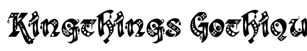 Kingthings Gothique + Xander font preview